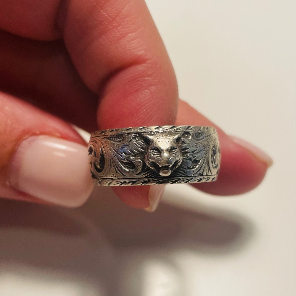 Men's Gatto Aged Sterling Silver Ring